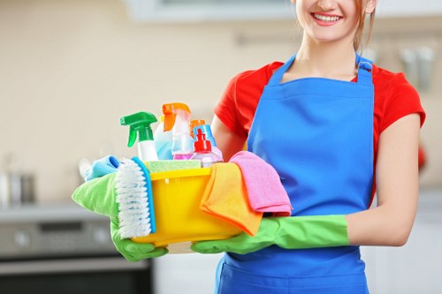 Professional cleaners performing a one off cleaning in London