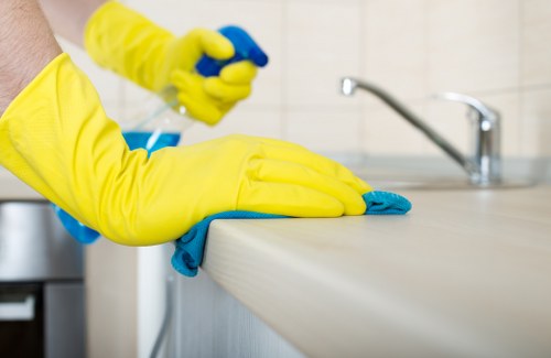 Eco-friendly cleaning products used by London cleaners